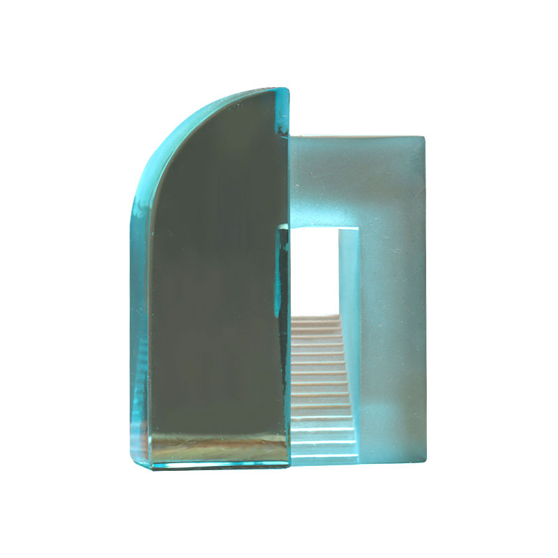 Ornamentos de brinquedo chinês de vidro fosco azul gradiente