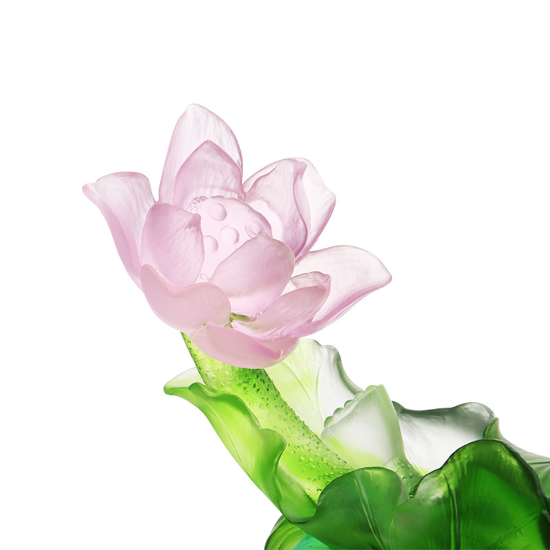 Conjunto de vasos de cristal para decoração de corredor da série Lotus