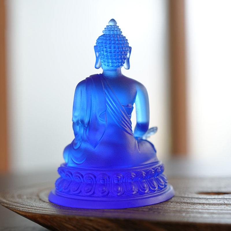 Estátuas de Buda da Medicina com esmalte colorido