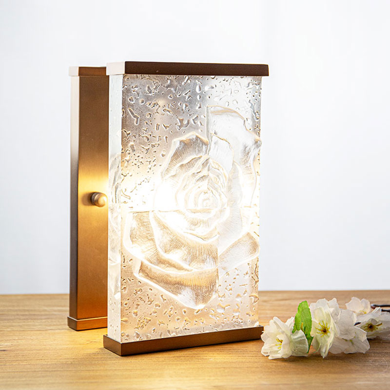 Ornamentos decorativos para lâmpadas retangulares de vidro esmaltado