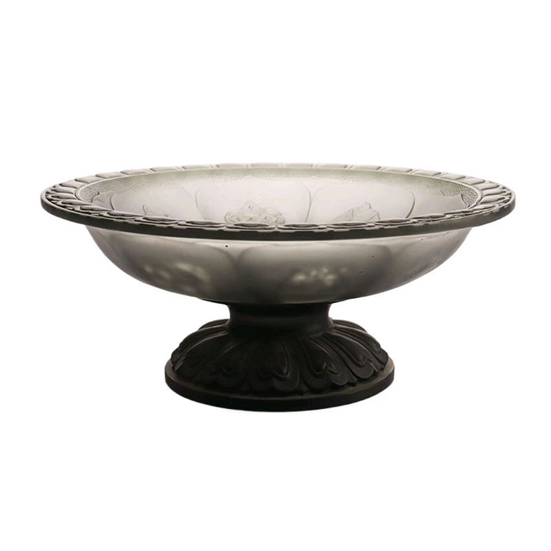 Fruteira com esmalte cinza