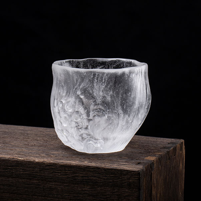 Conjunto de xícaras de chá transparentes com tampa