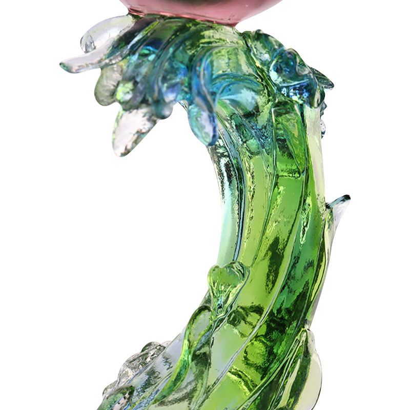 Castiçal de cristal em forma de lótus