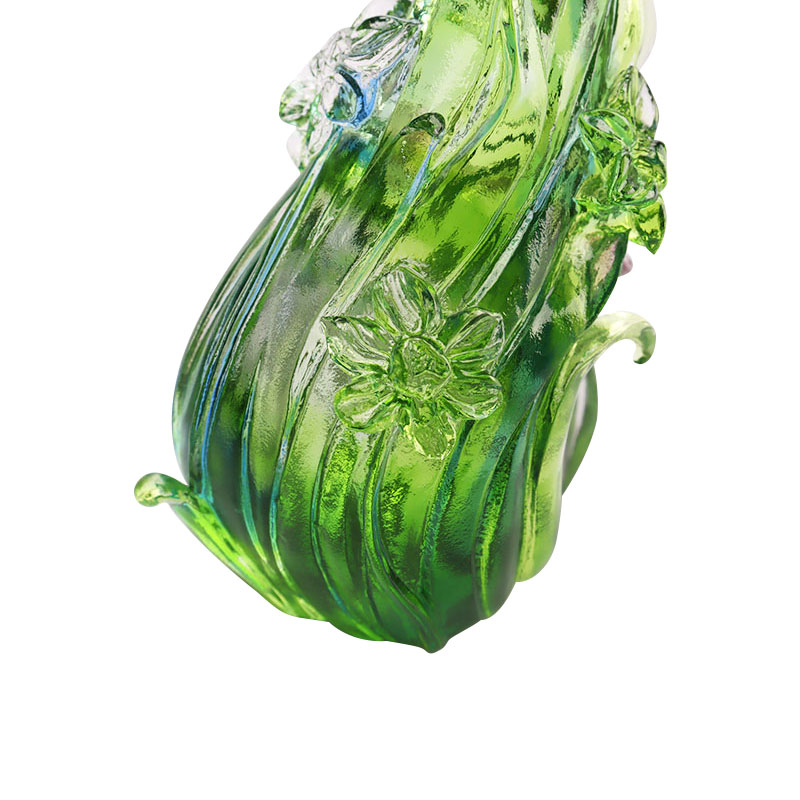 Castiçal de cristal em forma de lótus