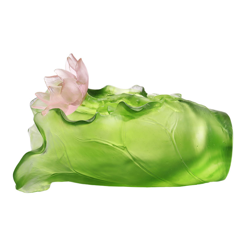 Conjunto de vasos de cristal para decoração de corredor da série Lotus