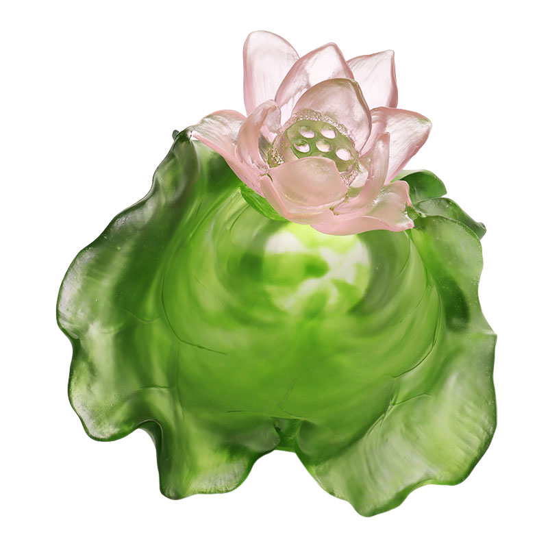 Conjunto de vasos de cristal para decoração de corredor da série Lotus