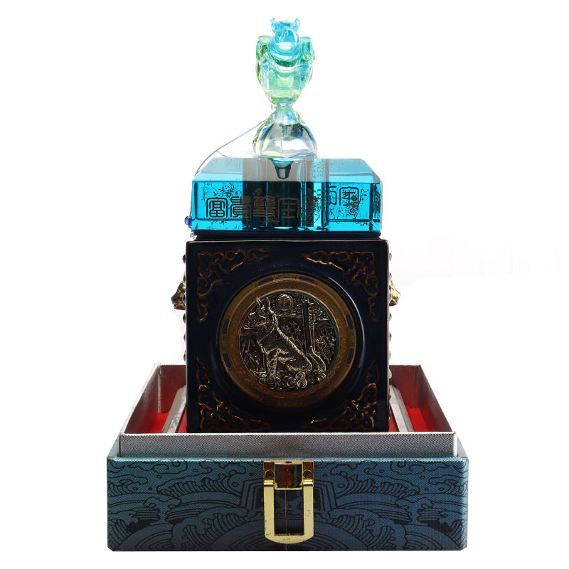 Tampa de garrafa de veado azul enfeites decorativos utensílios de garrafa de vinho de vidro