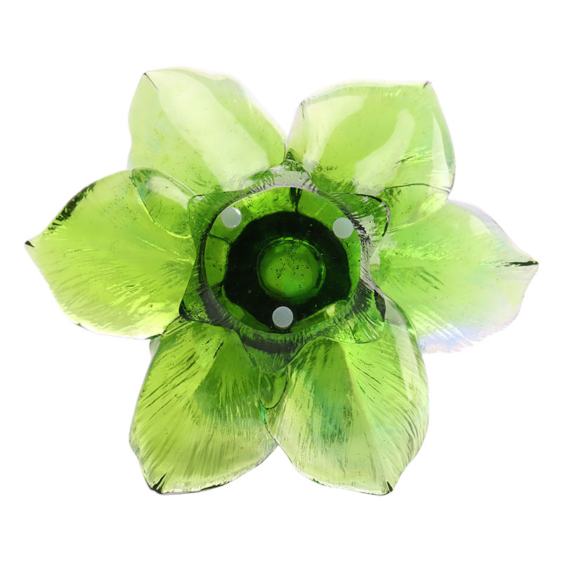 Castiçal em formato de pétala de vidro