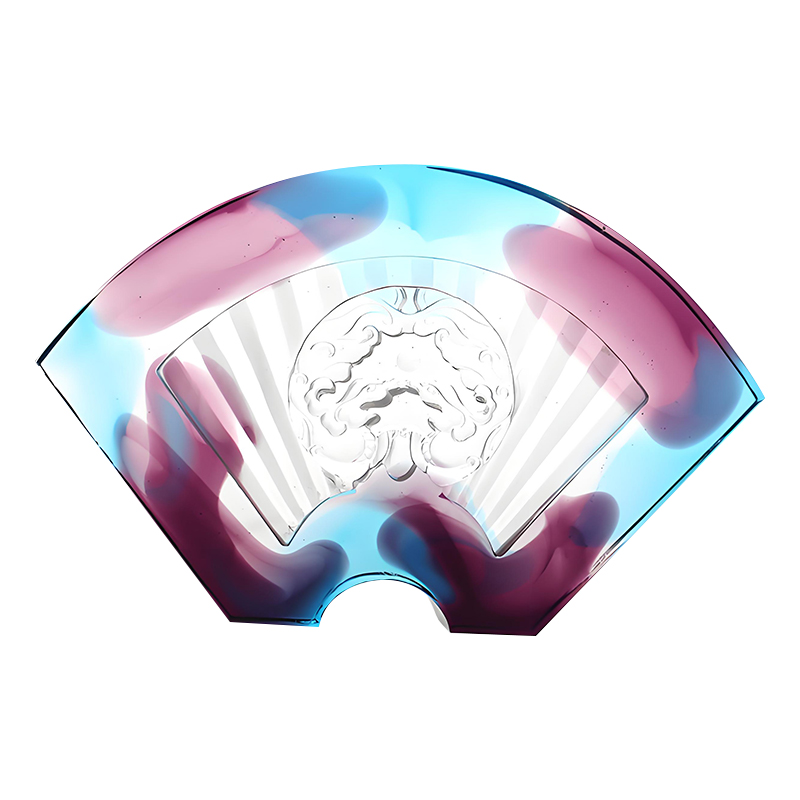 Ornamentos de vidro esmaltados chineses em forma de leque