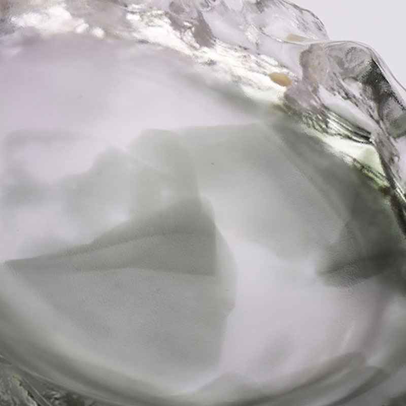 Bandeja de frutas oval de vidro decorativo artístico