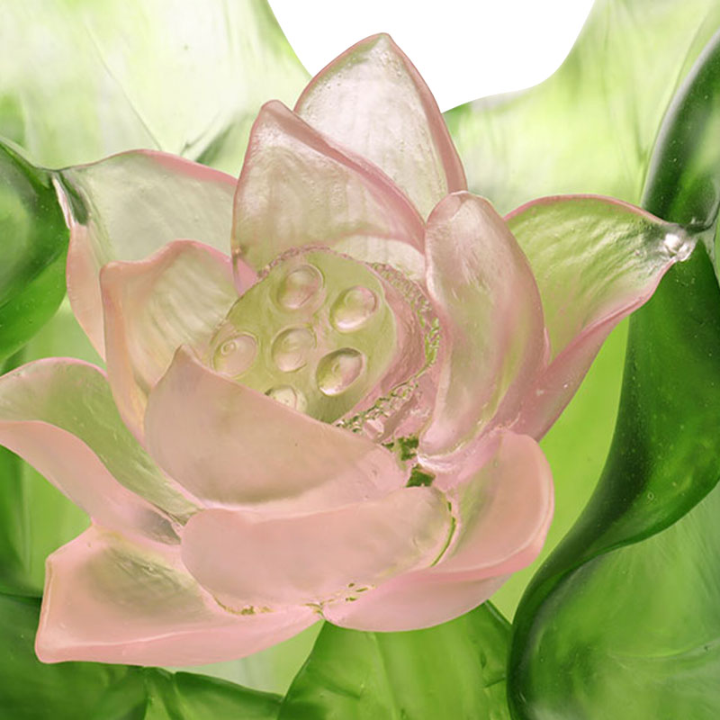 Conjunto de vasos de cristal para decoração de corredor da série Lotus