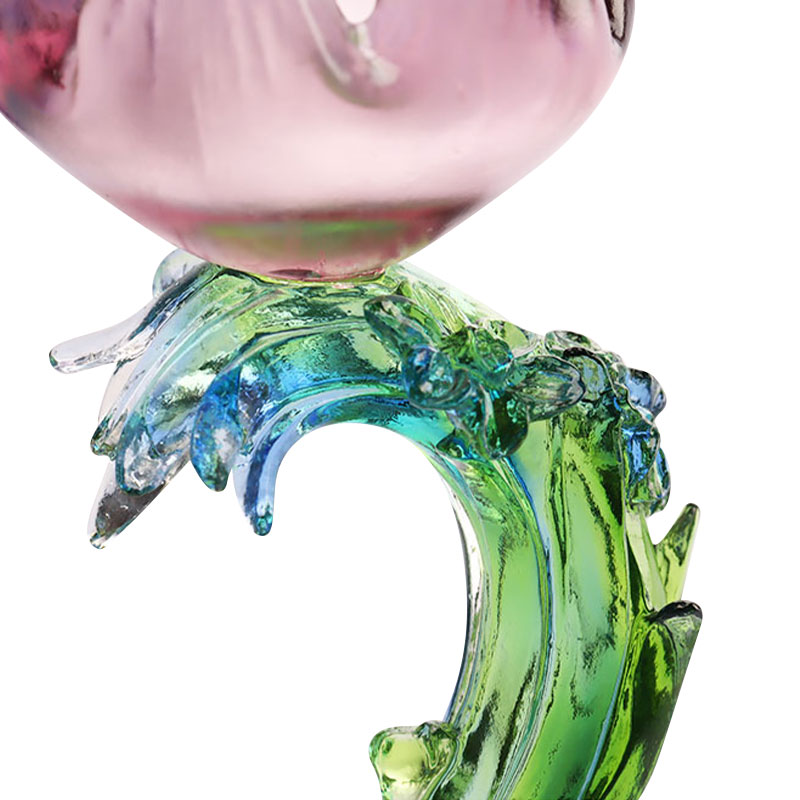 Castiçal de cristal em forma de lótus