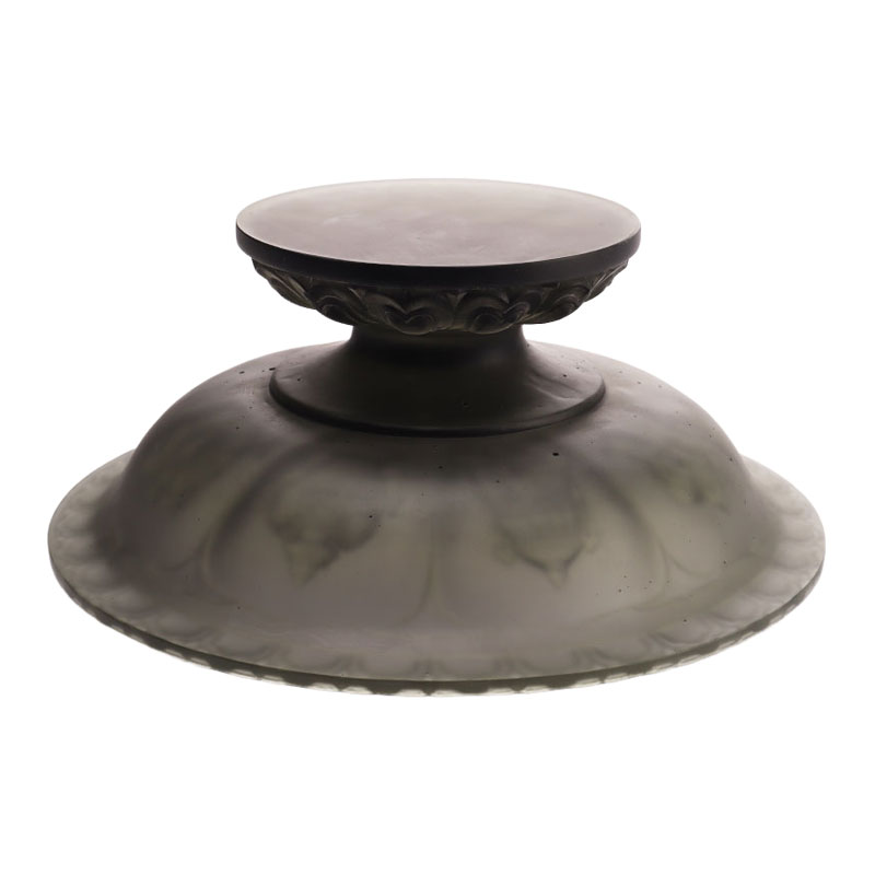 Fruteira com esmalte cinza