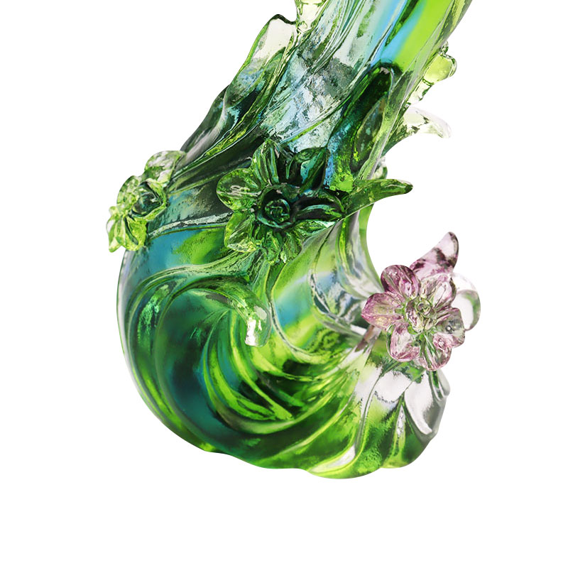 Castiçal de cristal em forma de lótus