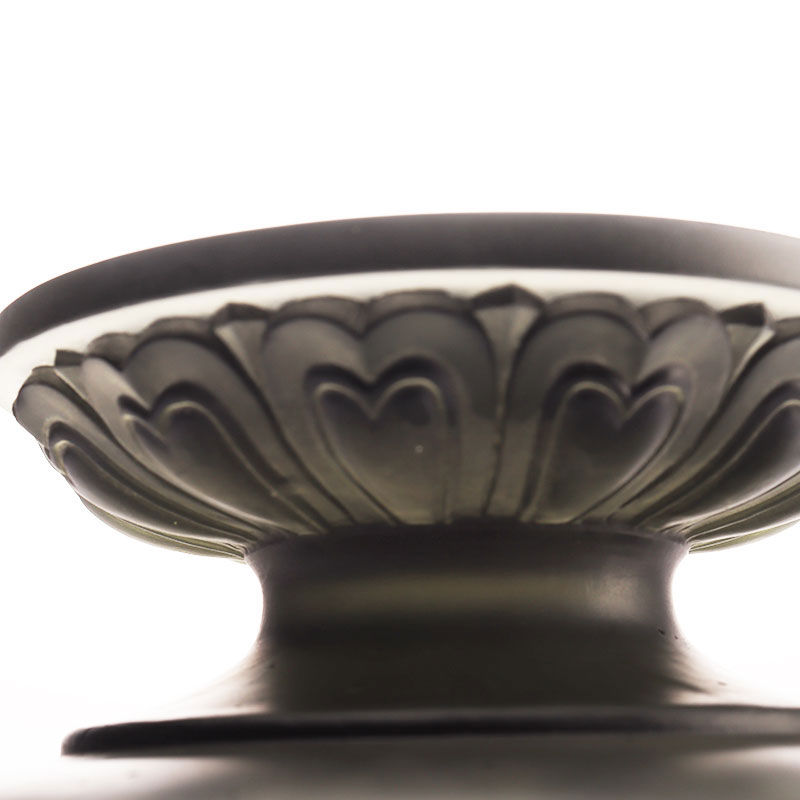 Fruteira com esmalte cinza