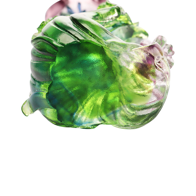 Castiçal de cristal em forma de lótus