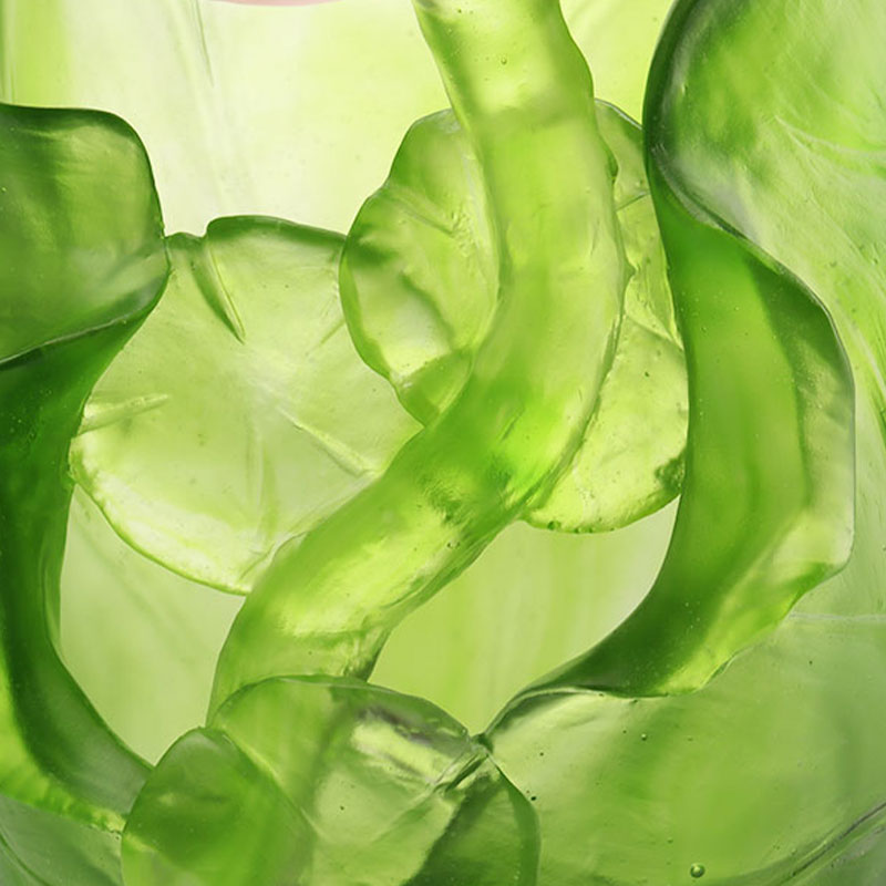 Conjunto de vasos de cristal para decoração de corredor da série Lotus