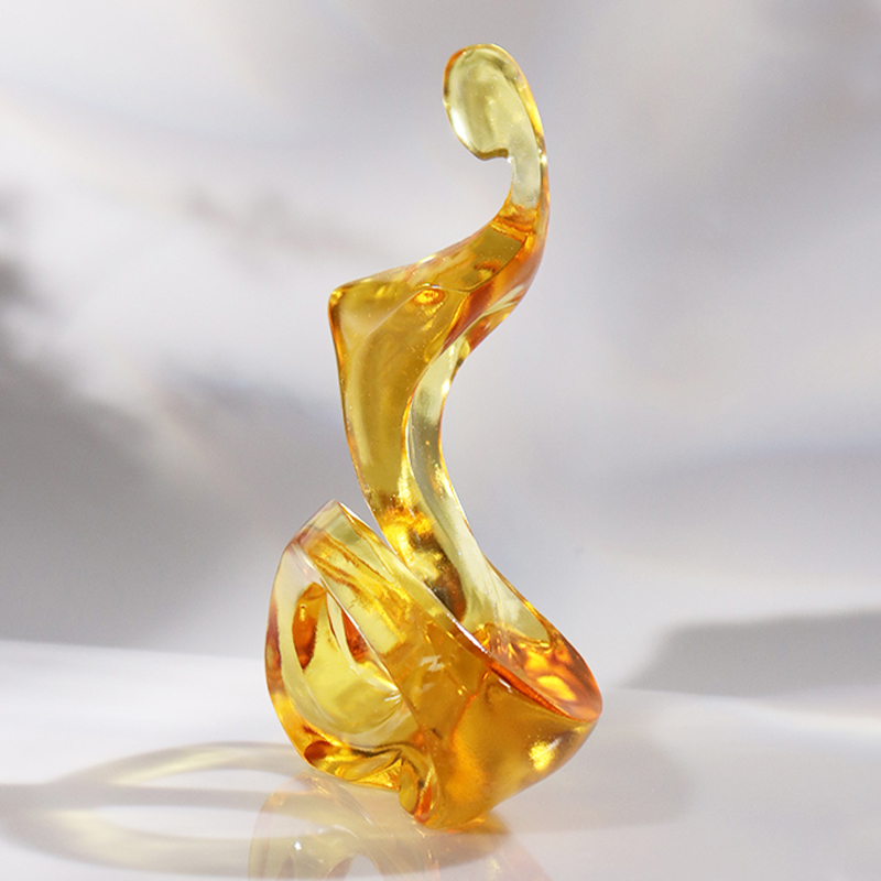 Enfeites de arte abstrata de vidro Tethys