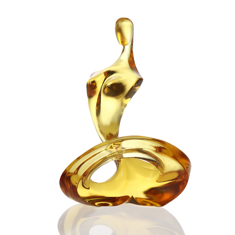 Enfeites de arte abstrata de vidro Tethys