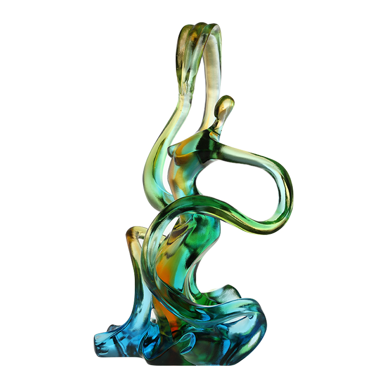 Enfeites de vidro colorido para decoração de casa