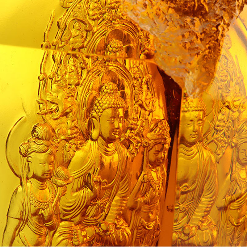 Estátuas de cristal do Buda Amitayus