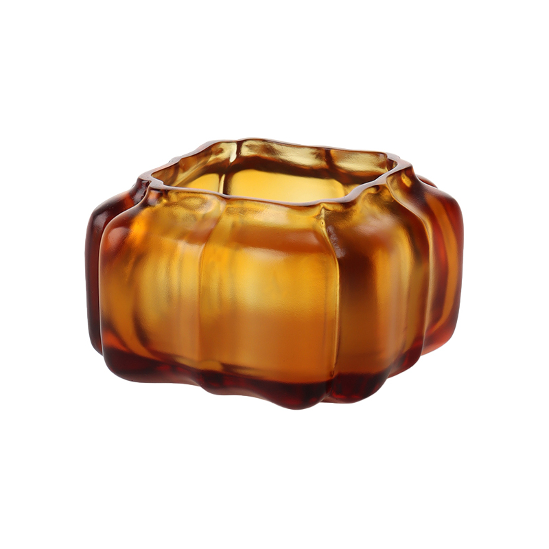 Pote de água em formato de abóbora de cristal roxo