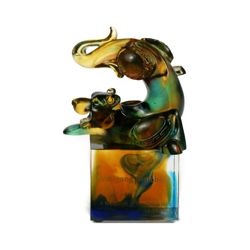 Selo de cristal de vidro tigre