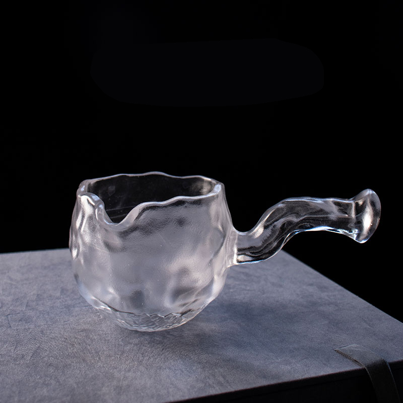 Conjunto de chá de vidro transparente com bule, xícara de chá