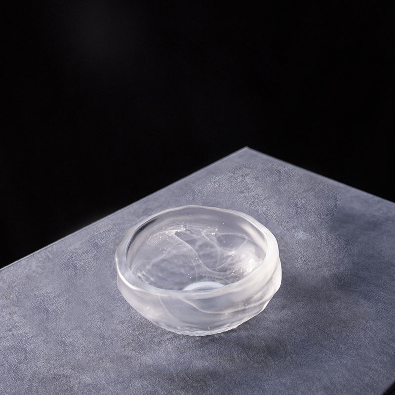 Conjunto de chá de vidro transparente com bule, xícara de chá