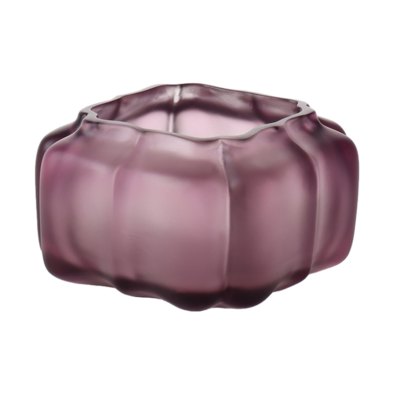 Pote de água em formato de abóbora de cristal roxo