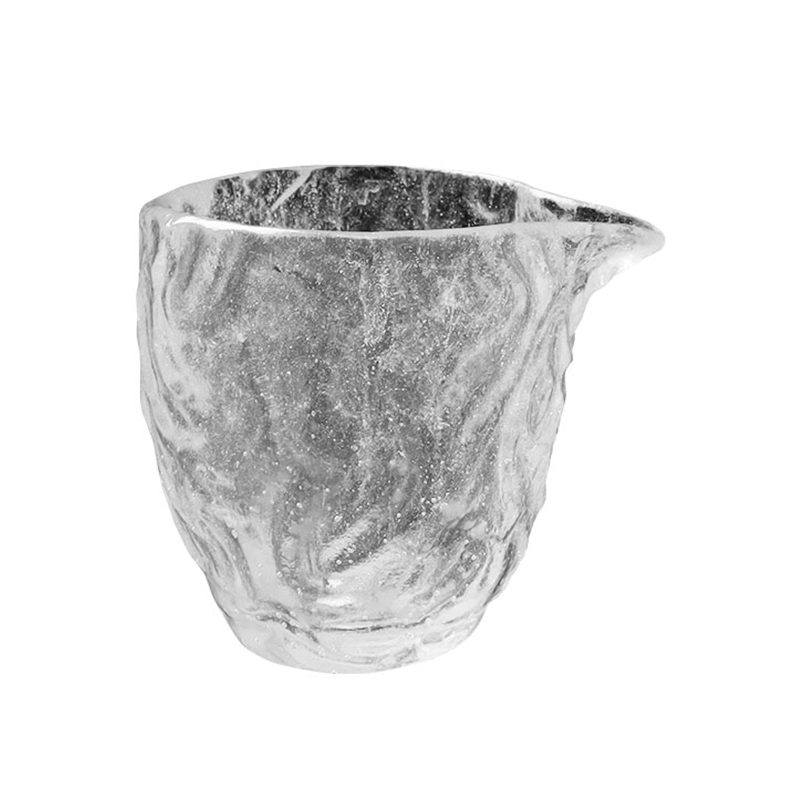 Conjunto de xícaras de chá de vidro transparente com padrão de bolha para uso em reuniões de escritório em casa