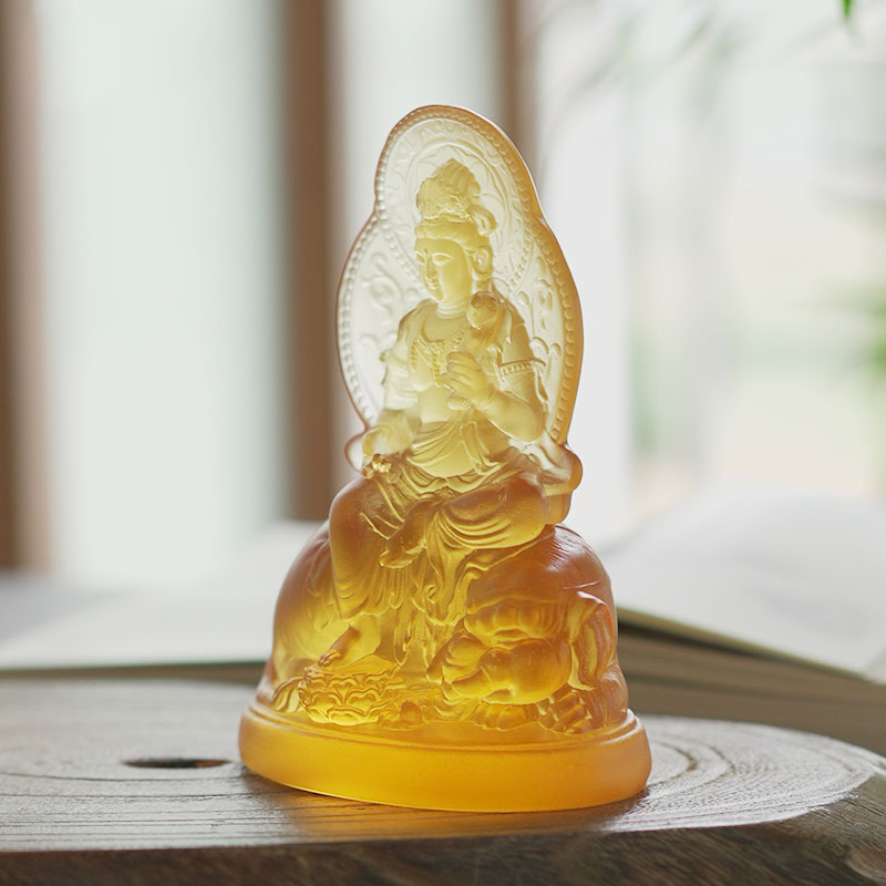 Estátua de vidro do Bodhisattva Samantabhadra